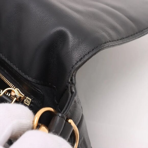 Fendi ZUCCA Mamma Baguette Leather 2-Way Shoulder Bag – Black - Picture 11 of 11